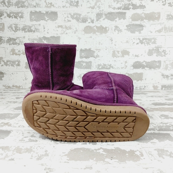 Koolaburra by UGG Victoria Purple Suede Short Fashion Boots  T438 - Picture 5 of 8